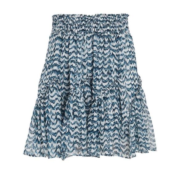 INTERMIX Dresses & Skirts - INTERMIX Women's‎ XL Blue Geometric Smocked Tiered Mini Skirt Casual